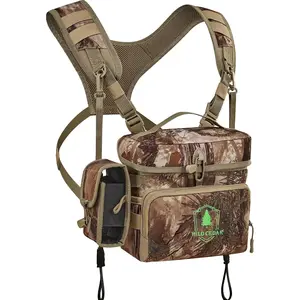 Binocular Harness Chest Pack with Rangefinder Pouch Bino Harness with Rain Cover for Hunting