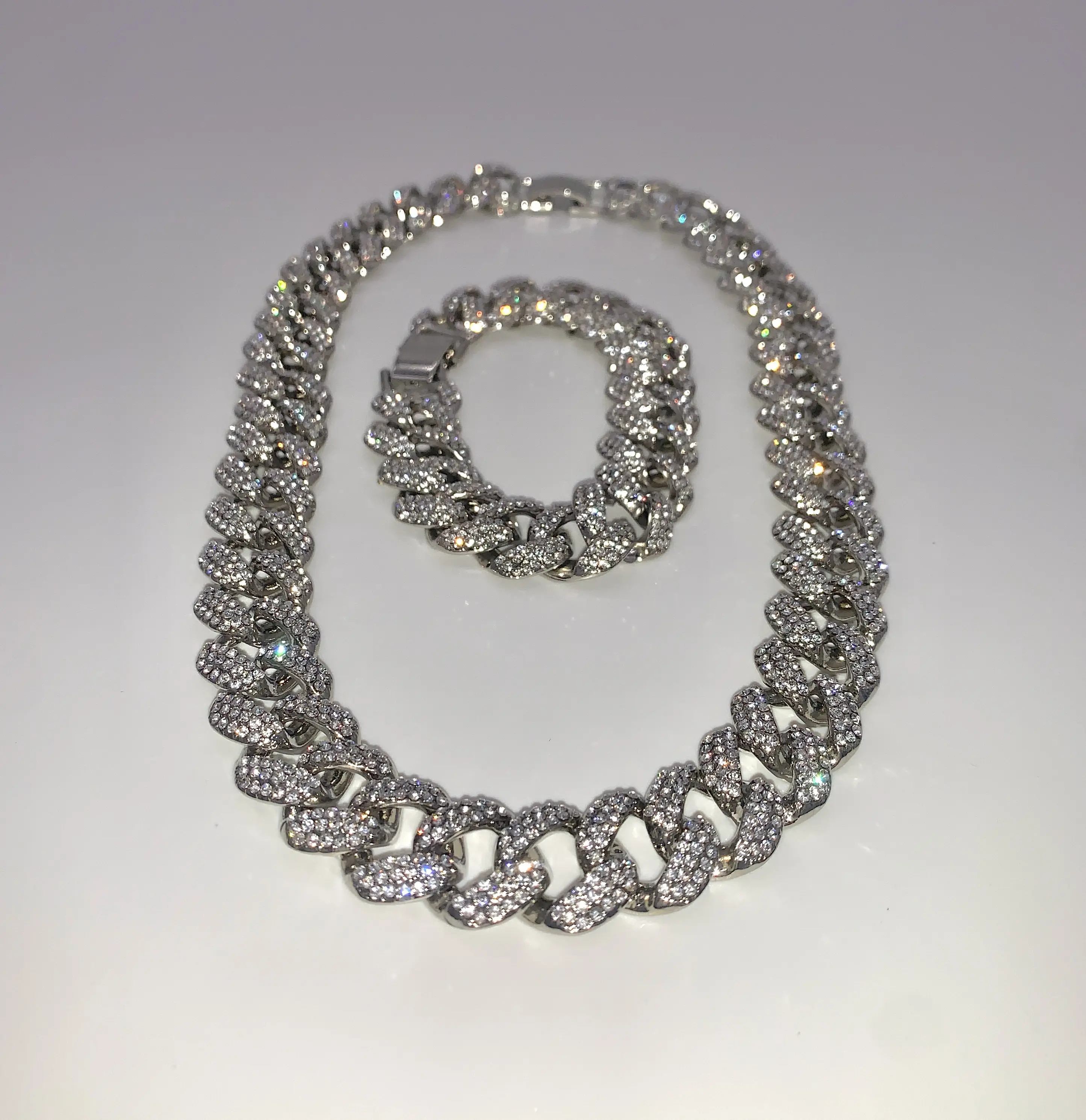 14k Gold/White Gold ICED-OUT 18mm Cuban Link Chain