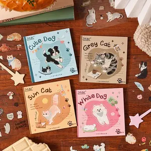 20 Sheets Plush Healing Sticker Set with Cute Pet Theme, Creative DIY Scrapbooking Material for Phone Cases and Cups, Perfect for Calendars and Frames