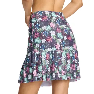M MOTEEPI 19" Golf Skirts for Women Knee Length Ruffle Hem Skirt Tennis Skirt Athletic Skort for Workout Running