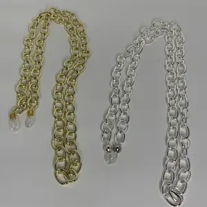 Eye glass chain in silver and gold, loop eye glass chain in silver and gold.