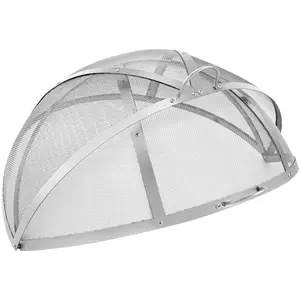 VEVOR Firepit Spark Screen Lid, 40" Diameter, Outdoor Firepit Ring Cover Round Accessories, Fire Pit Metal Cover, Easy-Opening Stainless Steel Fire Ring Covers for Outdoor Patio Fire Pits Backyard