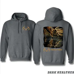 Whitetail Deer Hunting Hoodie – Buck Reflection in Water Graphic, Rustic Outdoor Hunting Sweatshirt – Fall Country Outfit for Men & Women  #DeerHunting #OutdoorStyle