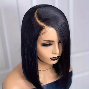 Bob Glueless Wig Human Hair Pre Plucked Pre Cut 4x4 HD Lace Closure Wigs Human Hair 180% Density 13x4 Lace Frontal Short Straight Bob Wigs