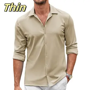 COOFANDY Fall Outfits  Thin Men's Shirt Wrinkle Free Dress Shirt Long Sleeve Button Menswear Stylish Casual