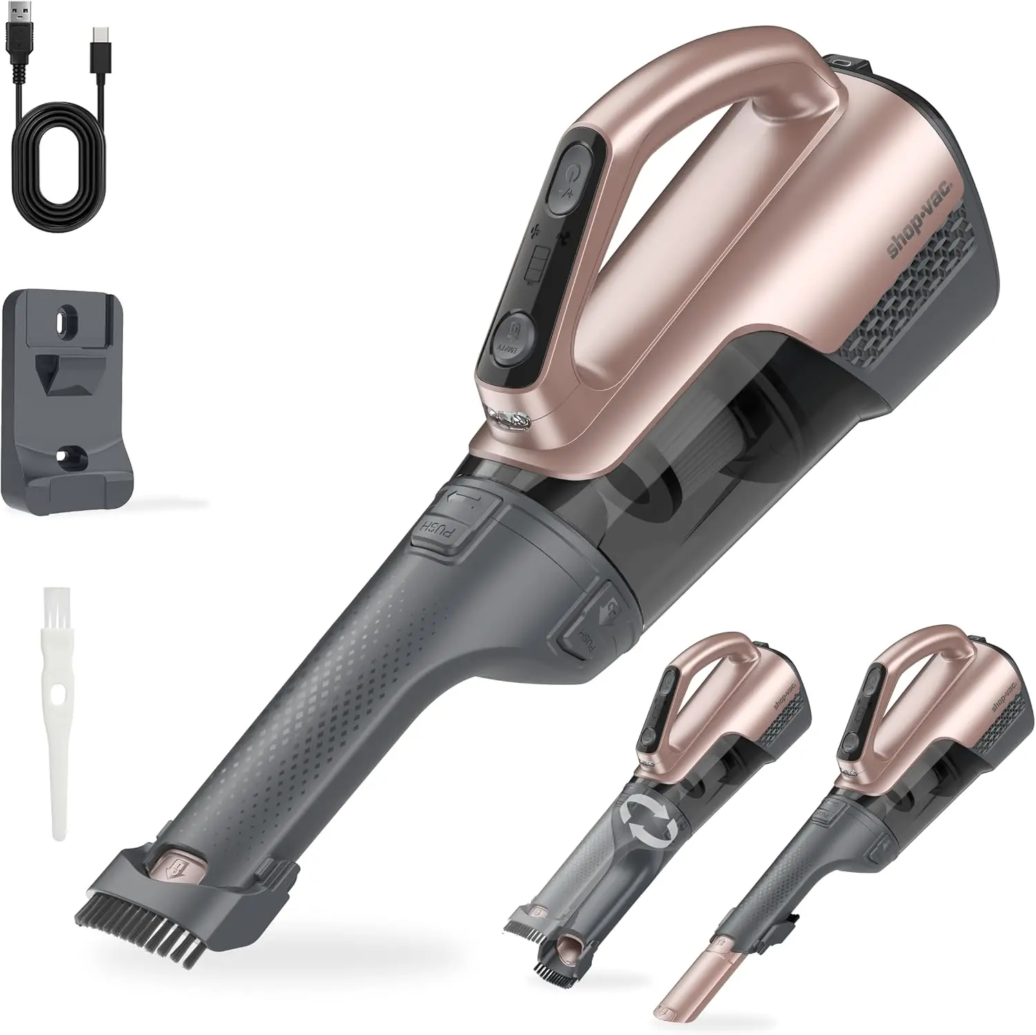 #summersale Shop-Vac S3 20V Handheld Vacuum Cordless, Dual-Speed Powerful Portable Car Vacuum Rechargeable, Wall-Mounted Lightweight Hand Vacuum for Home & Car, LED Light, HEPA Filter