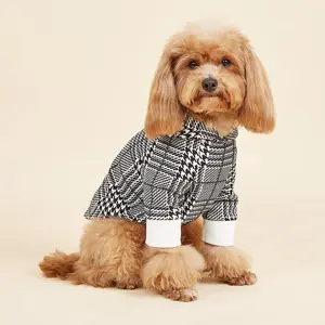 Plaid Print Pet Hoodie, Cute Pet Clothes, Soft and Comfortable Pet Clothing for Small Medium Dog Cat, Dog & Cat Clothing Supplies