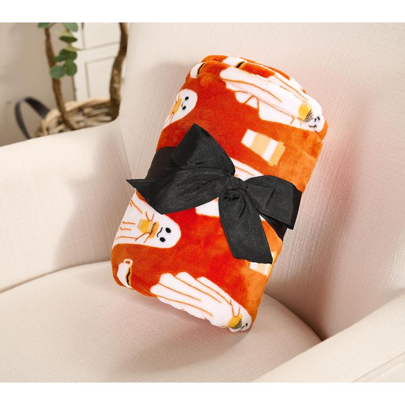 Hay & Harvest 60x80 Halloween Plush Printed Throw