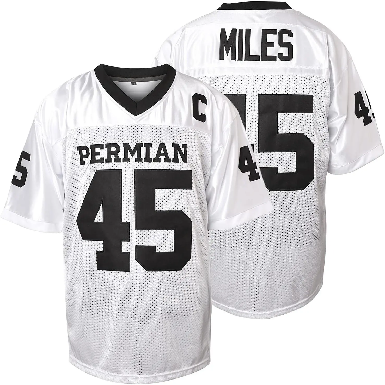 Boobie Miles Jersey, 45 Permian Friday Night Lights Football Jersey White Black S-XXXL