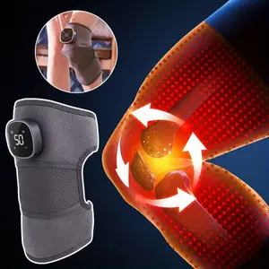 New rechargeable knee brace featuring massage function, LCD display, vibration heating massage, and an included extended strap—an ideal gift or a personal choice for everyday use.