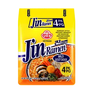 OTTOGI 【Value Pack】Mild Jin Ramen - Korean-Style Instant Noodles, 4 Packs* 4.23oz