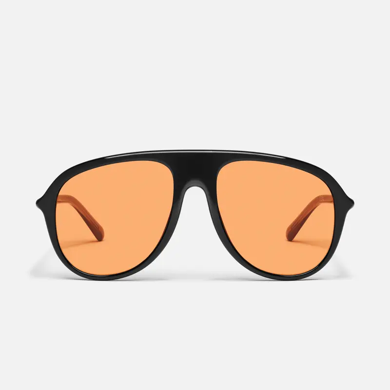 quay australia chit chat yellow clear modern retro cat eye sunglasses eyewear Quay_ComeThru_BlackTealGlow_Si  main image 3