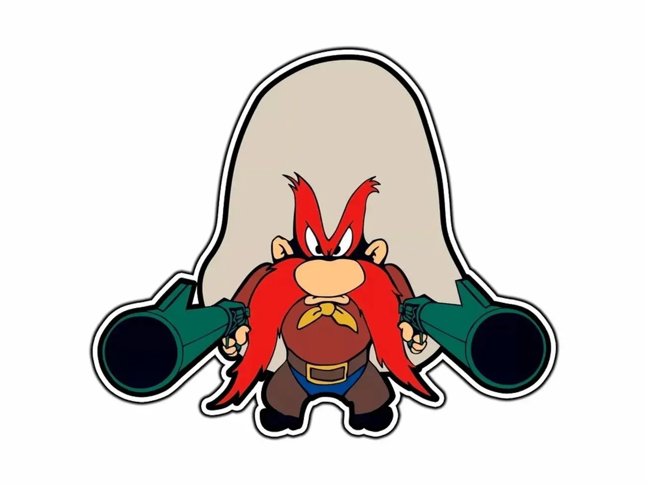 Yosemite Sam #1 Animated Cartoon Sticker Waterproof Vinyl Decal DieCut Car