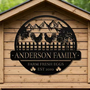 Farm Fresh Eggs Metal Sign