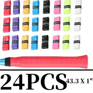 24 Pieces Tennis Racket Grip Tape, Precut Tennis Grip Tape, Tennis Overgrips for Anti Slip and Absorbent Grip