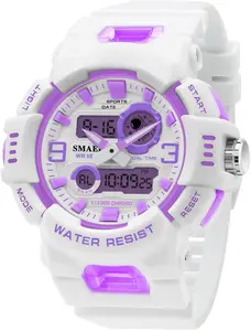 FANMIS Unisex Analog Digital Outdoor Sports Watch Military Tactics Multi Function LED Electronic Large Waterproof Watch Candy Color Student Wrist Watch