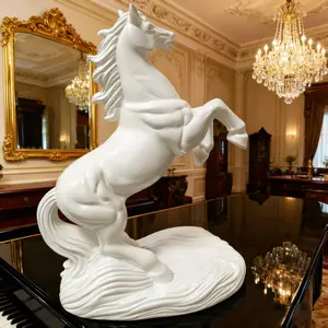 Vintage Horse Statue, Elegant Resin Craft Home Decor, Symbol of Success and Courage, Unique Gift for Office/learning/marvel Enthusiasts