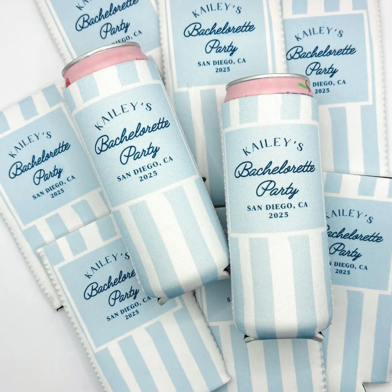 Personalized Coastal Bachelorette Can Cooler | Custom Can Cooler | Beach Bachelorette Party