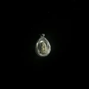 925 Sterling Silver Virgin Mary Teardrop Pendant | Religious Charm Unisex