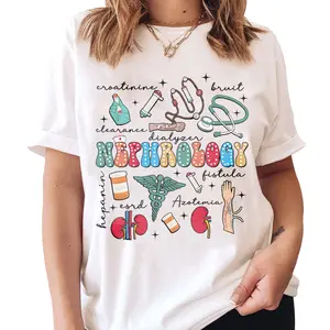 Nephrology Nurse T-Shirt / Sweatshirt, Dialysis Nurse Tee, Dialysis Tech, Kidney Nurse , In My Nephrology Era, Cotton Fabric Sleeve Top