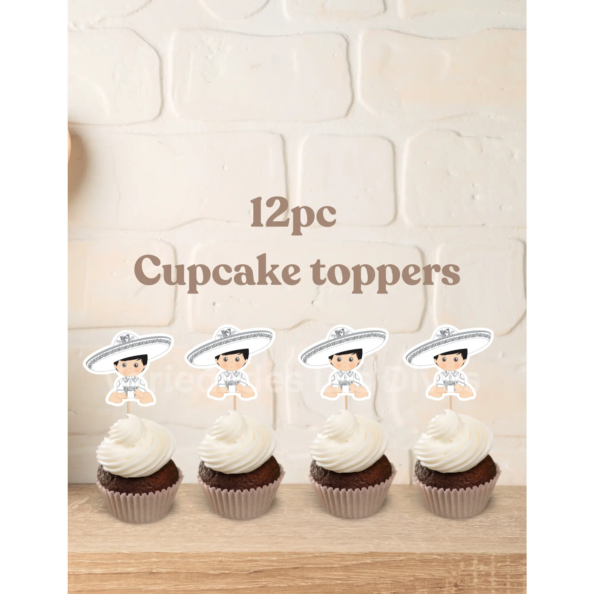 Charrito Cupcake toppers