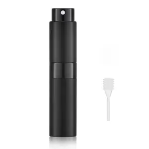 8ML Atomizer Perfume Spray Bottle for Travel, Empty Refillable Cologne Dispenser, Portable Sprayer (Matte Black)