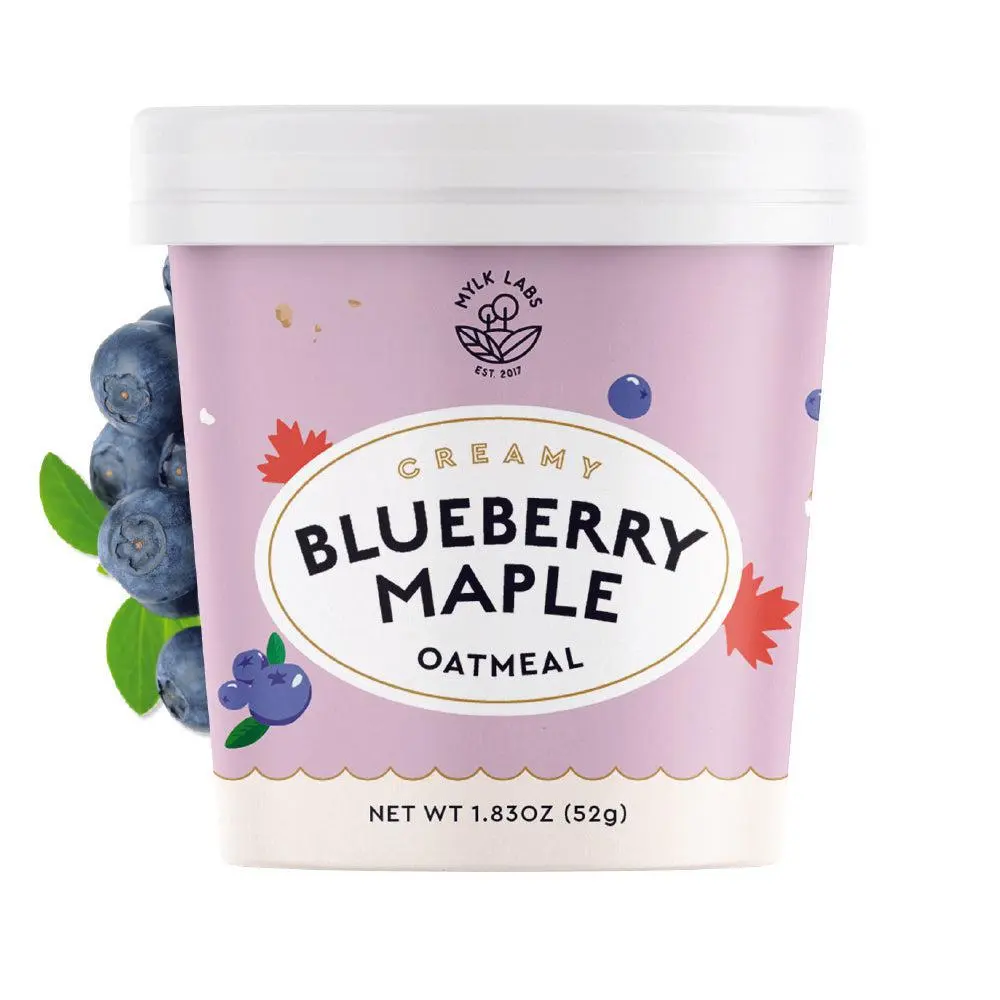 Blueberry Maple Instant Oatmeal Cups - Gluten Free, Vegan, Low Sugar Breakfast