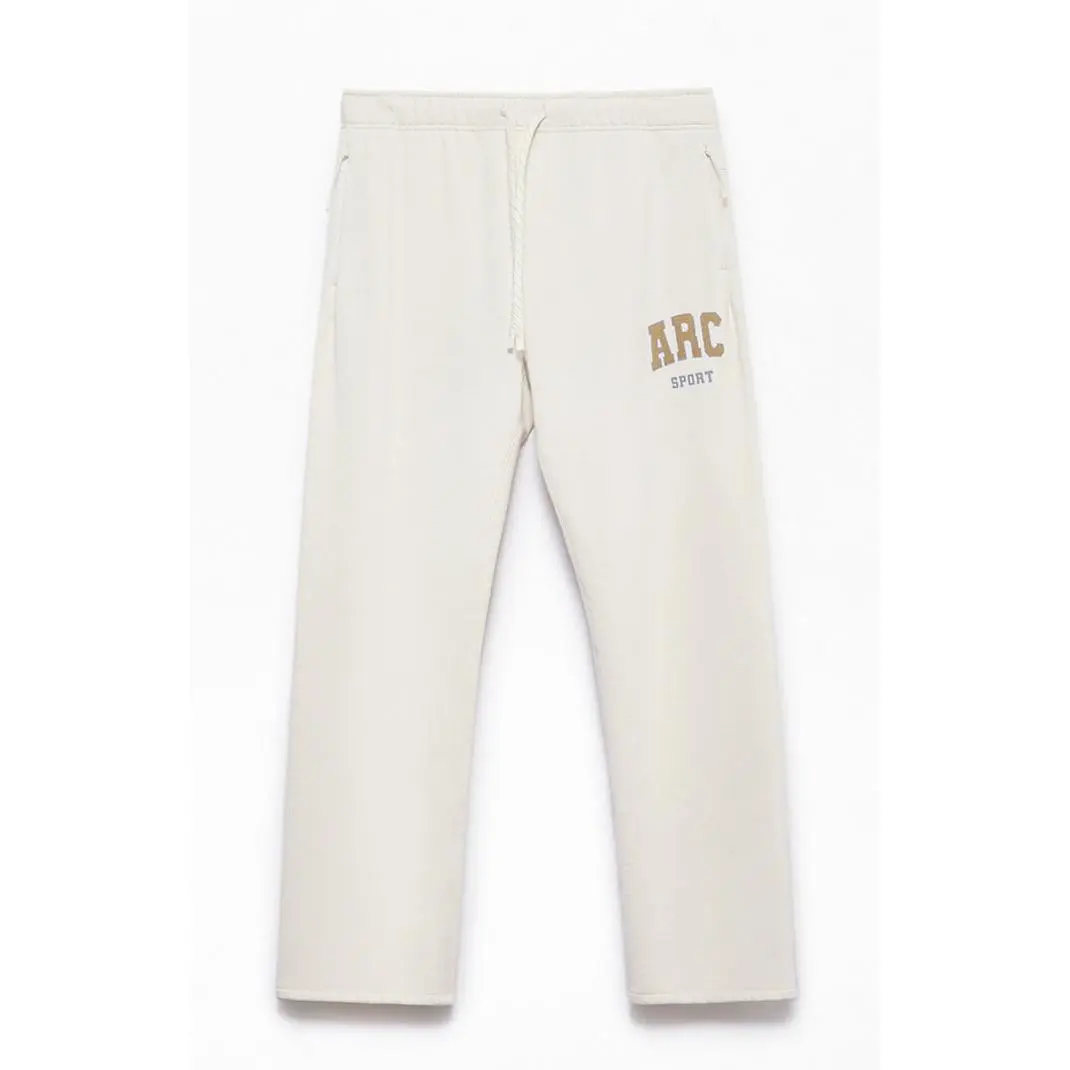 A.R.C. Men's Cream Fleece Baggy Sweatpants