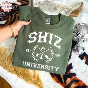 Vintage Shiz University College Sweatshirt And Hoodie, #Wickedd the Musical Movie. Elphaba And Glinda, Defying Gravity, Christmast Gift