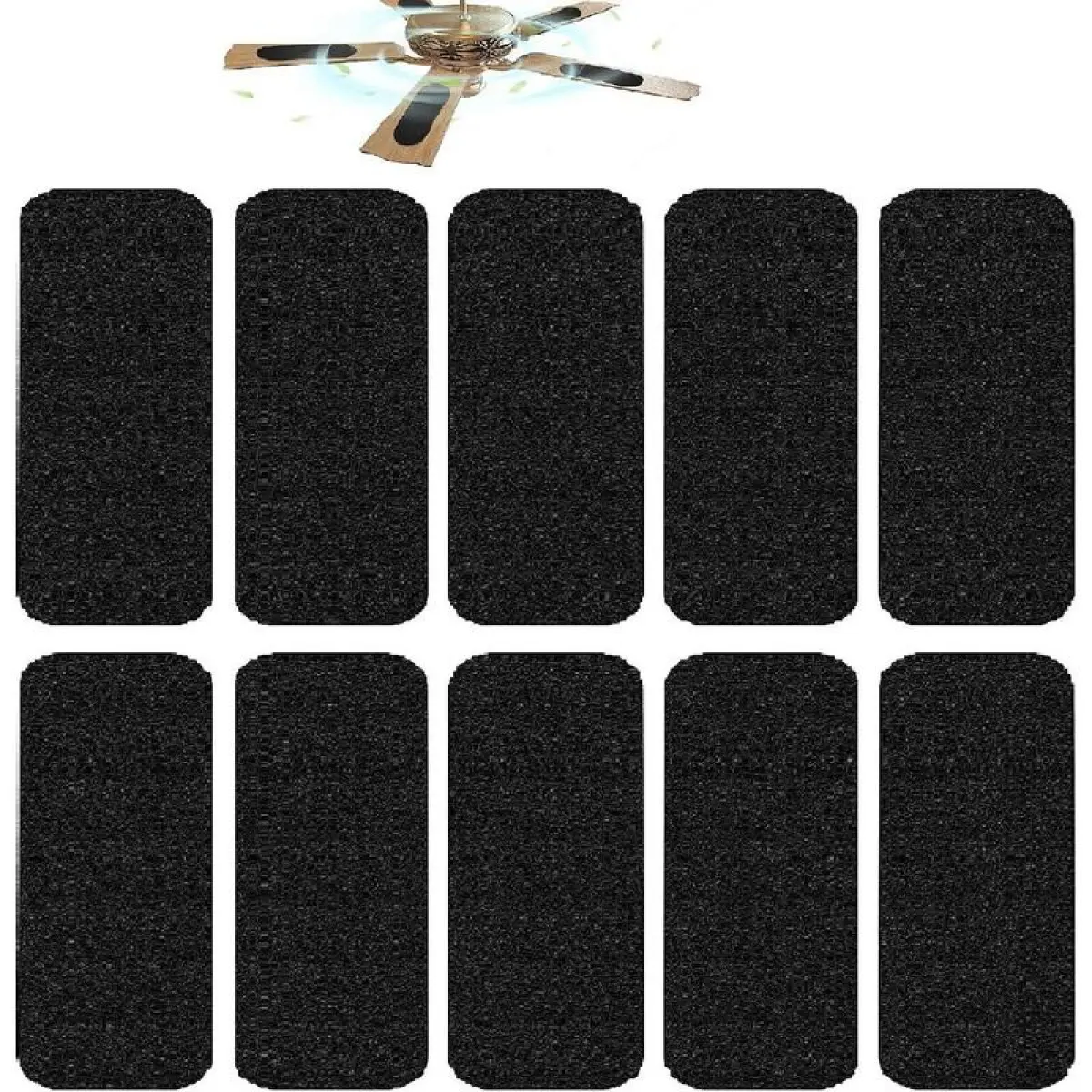 10 Pack Ceiling Fan Filters for ,  Activated Coconut Carbon Filter for Ceiling Fans, Universal Fit Unscented Charcoal Fan Air Purifier Pad