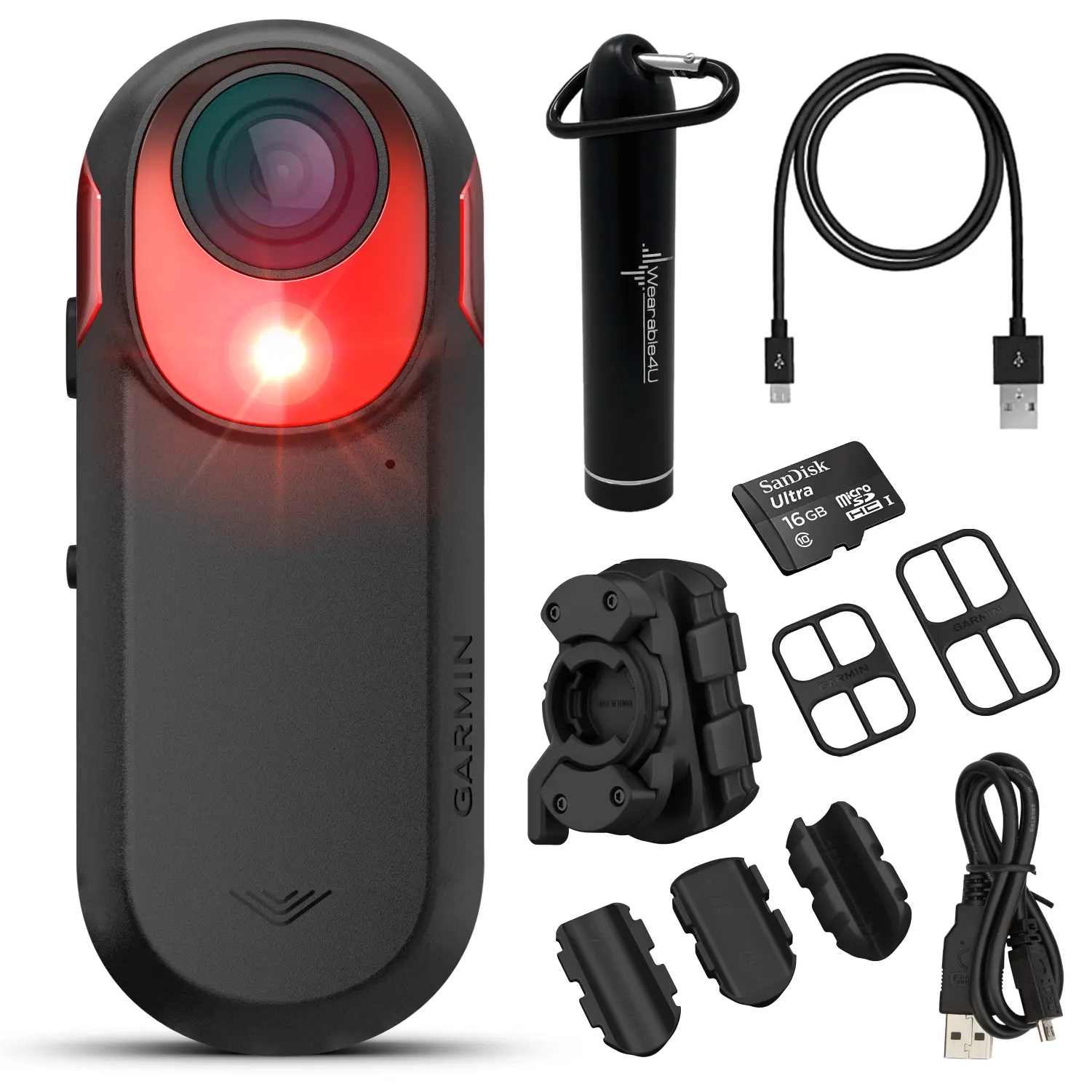 Garmin Varia RCT715 Bicycle Camera with Tail Light, Flash, Mobile Compatibility, SD Card Support & Recording Function (010-02474-00)