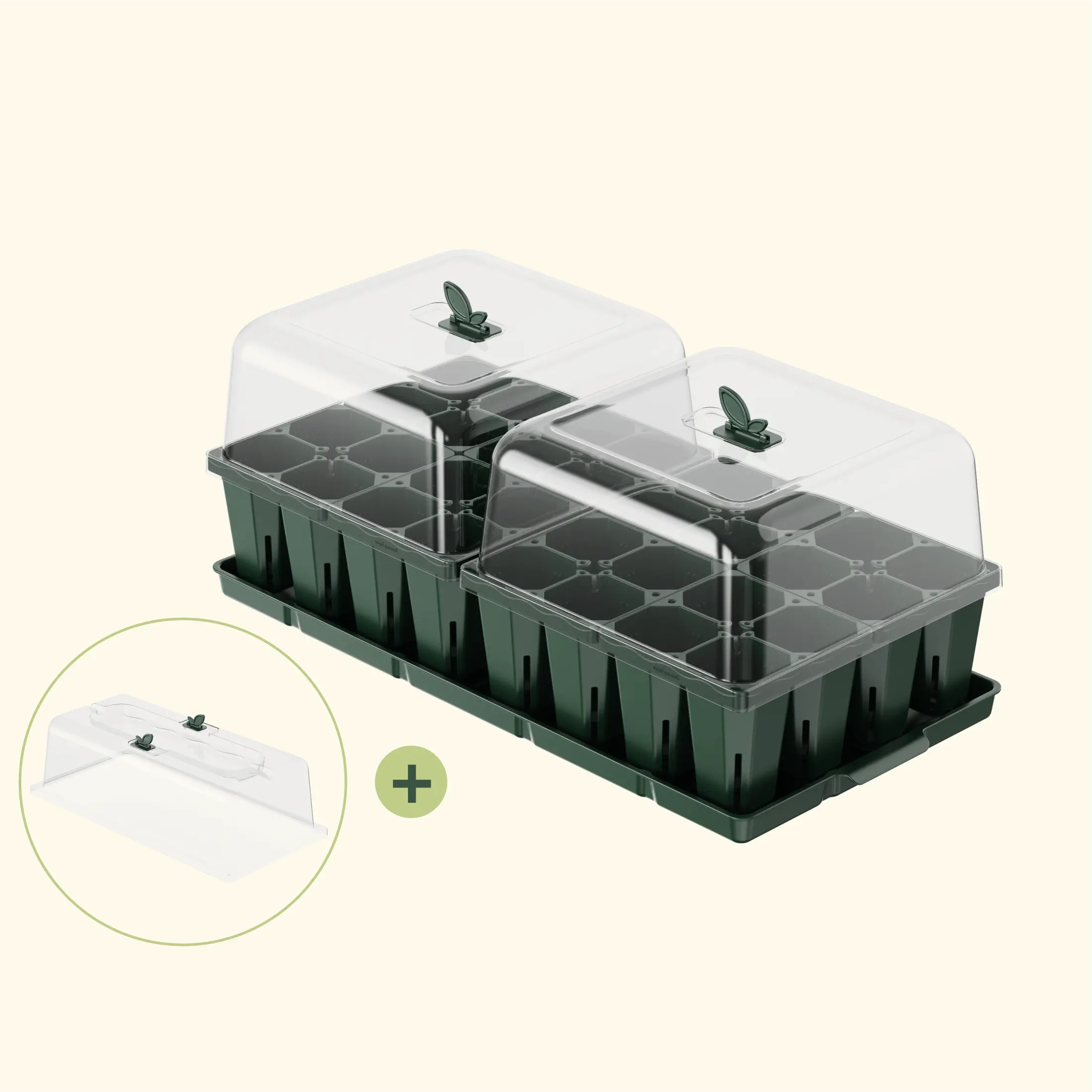 Vego Garden Jumbo 1020 Up Pot Cell Bundle - All-in-1 Reusable BPA-Free Plastic Growing Kit with Air-Pruning Slits, Vented Domes for Healthier Transplants - Grow Tent System