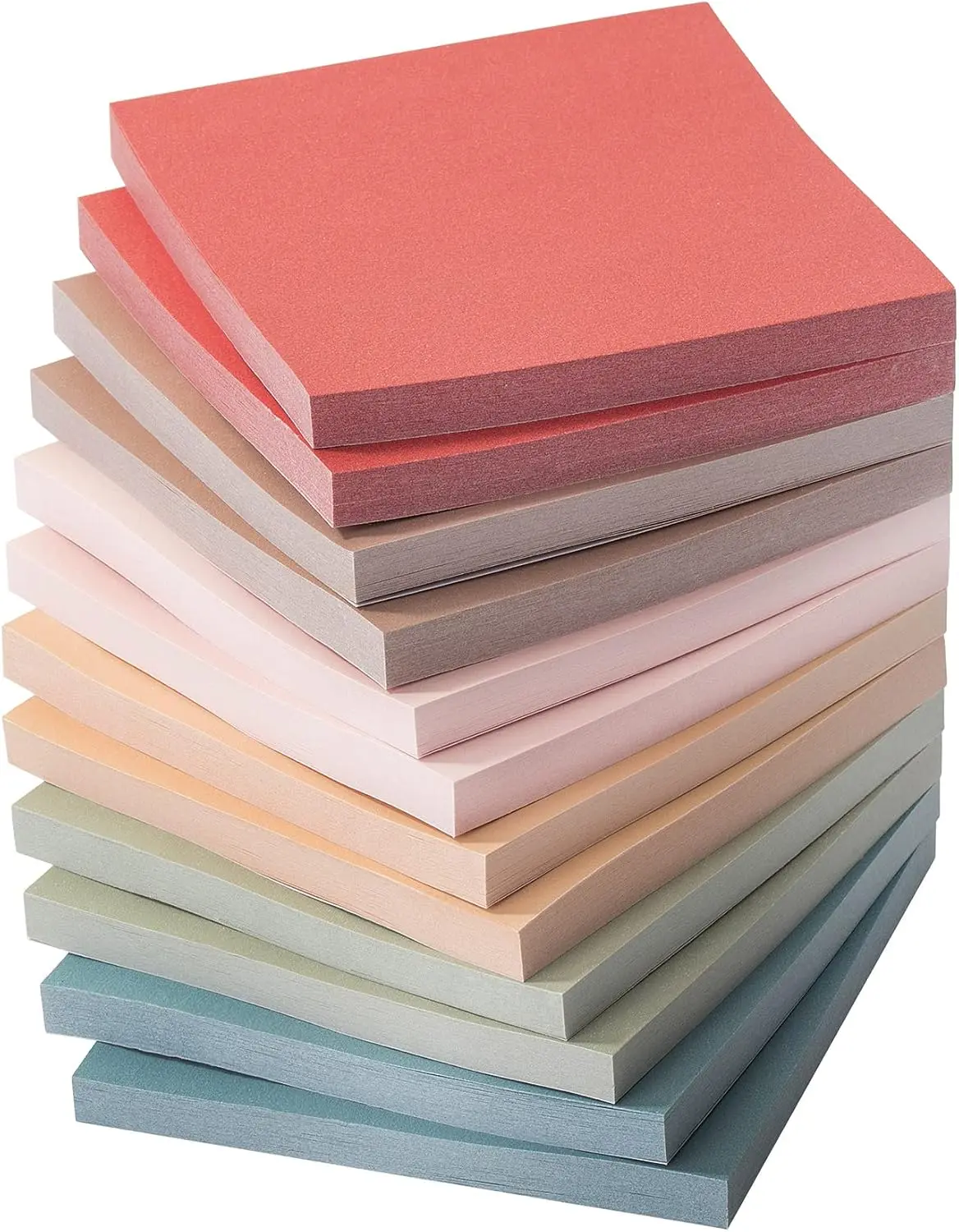 Sticky Notes, 3"x3", 12 Pads, 600 Sheets, Vintage Colors | Sticky Notes Bulk, Self-Stick Note Pads, Perfect for Office, School, Home, Study & Organization