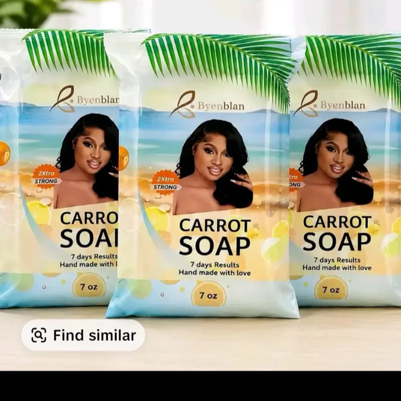 Byenblan  Carrot Soap – Savon Kawòt 7 oz, Pakè 3
