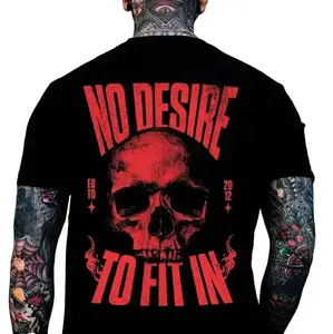 No Desire To Fit In Skull T-Shirt, Hoodie, Sweatshirt, Menswear Casual Cotton Top Classic Fabric, Streetwear