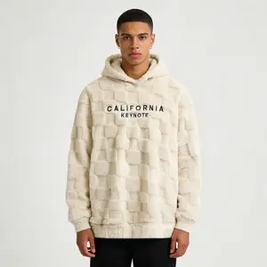 One piece men's winterfleece thick casual loose andcomfortable Arctic fleece hoodedsweatshirt men's warm outerwearhooded clothes