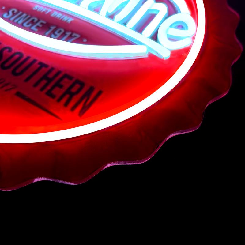 Retro Cherry Bottle Cap Neon Sign USB Powered LED Wall Decor for Home Bar Garage Man Cave Game Room Aesthetic Bedroom Night Light Party Supplies Gift