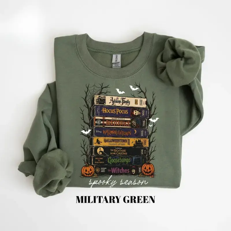 Vintage Halloween Movie Sweater, Retro Spooky Season Sweatshirt, Horror Film Graphic Pullover, Scary Movie Lover Crewneck, Halloween Gift