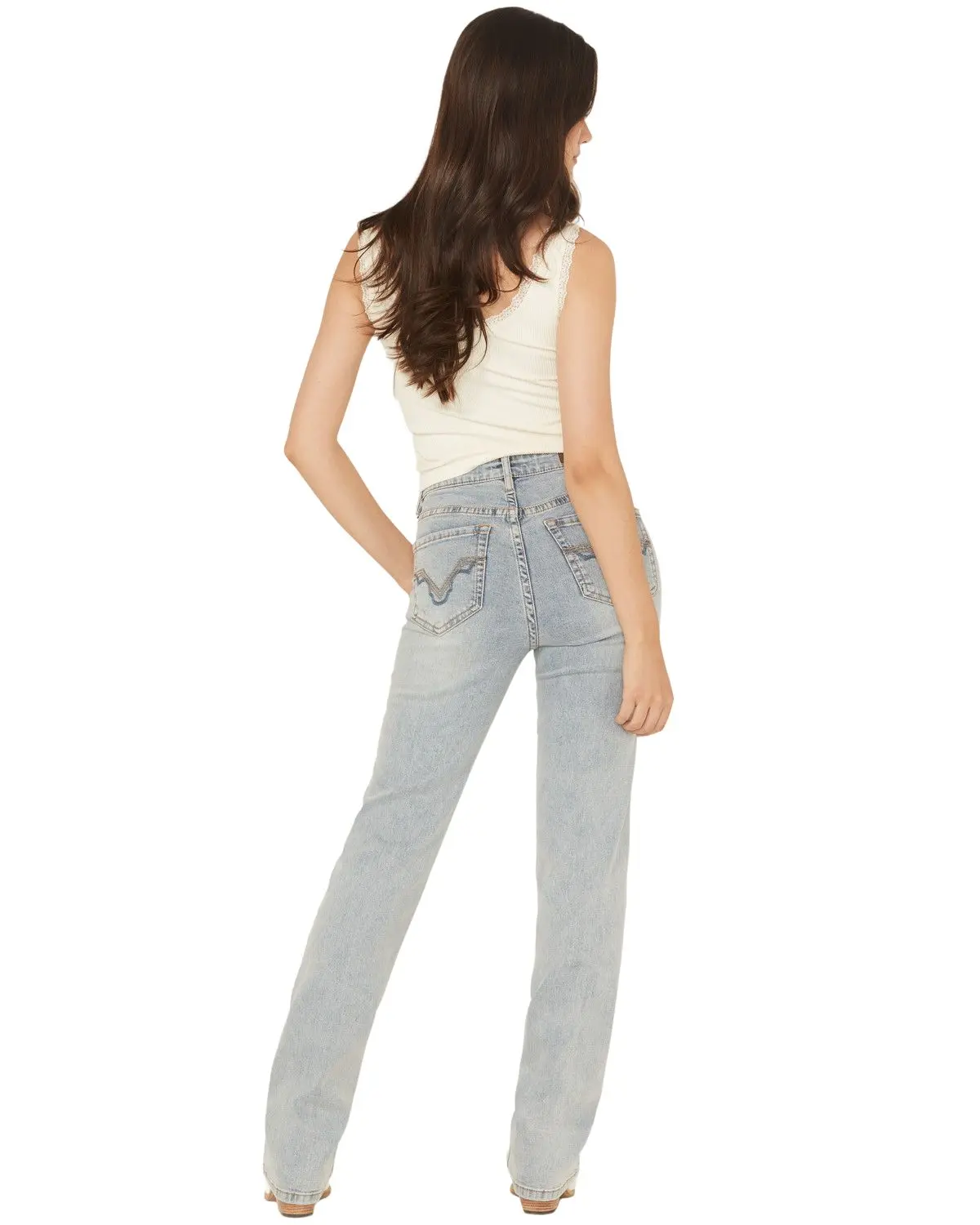 Rock & Roll Denim Women's And Women'S Light Wash Mid Rise Two Toned Modest - Bw1md06386