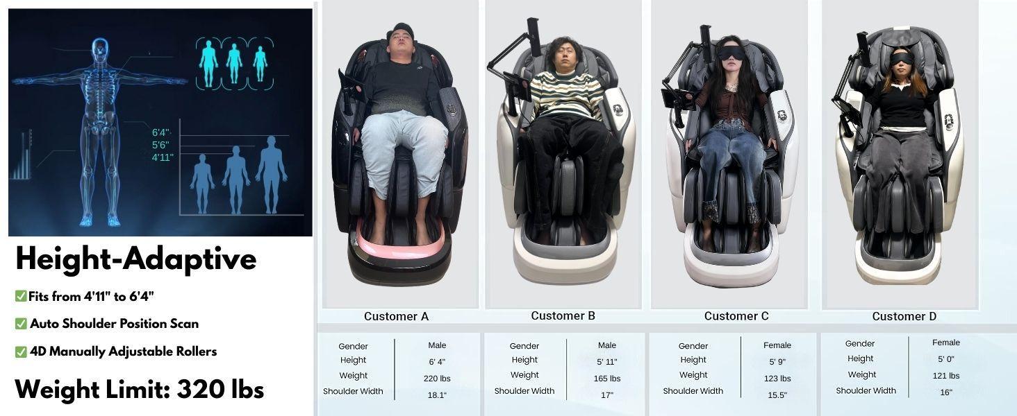 Massage Recliner Chair BV-1 Full Body 2026 Zero Gravity SL-Track Shiatsu Recliner with AI Voice LED Backlight Remote Waist & Calf Heating Phone Holder