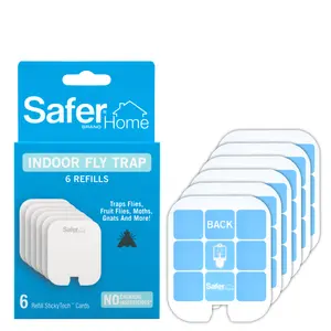 Safer Home SH506 Trap Refill Pack of Glue Cards for SH502 Indoor Fly Trap, Official Safer Home Refills with StickyTech Glue Card Technology, 6 Count