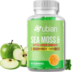 Nubian Nutrified Sea Moss Gummies with Apple Cider Vinegar Bladderwrack & Burdock Root 98 Essential Vitamins Minerals for Digestion Weight Support Skin Hydration & Thyroid Balance