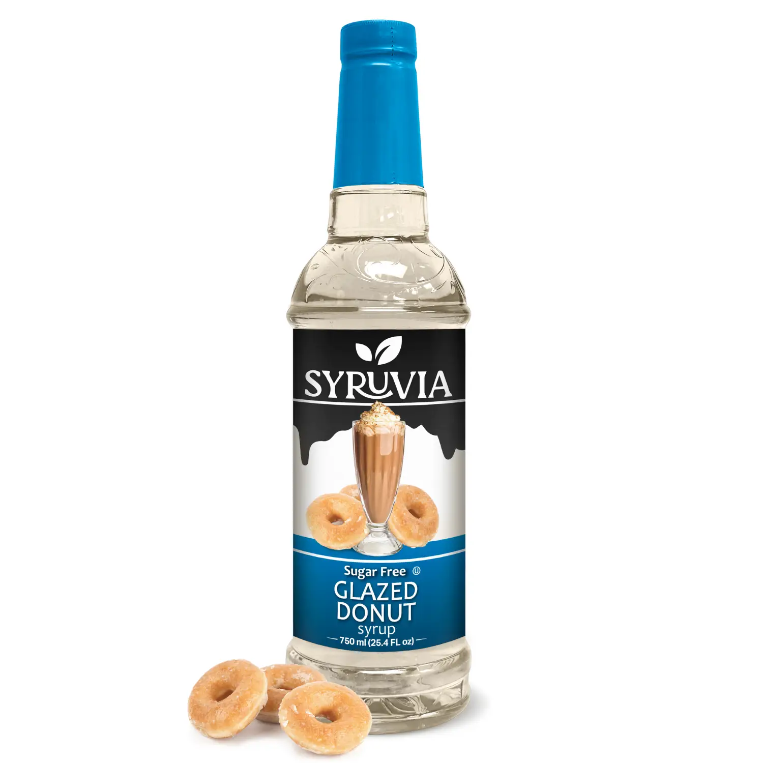 Syruvia Sugar-Free Glazed Donut Coffee Syrup, 25.4 fl oz – Premium 0-Calorie Flavoring, Kosher and Gluten-Free. Ideal for Drinks, Shakes & Desserts