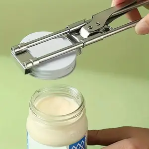 Adjustable Can Opener - 1pc Stainless Steel Jar Opener for Outdoor Camping, Kitchen, and Parties - Non-Slip Design for Easy Use