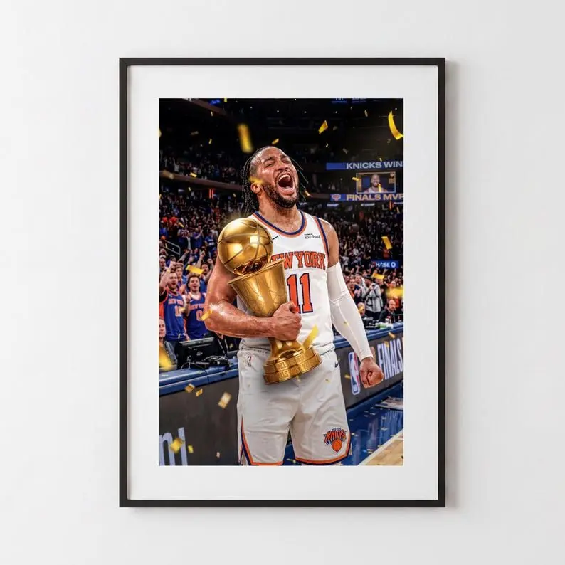 Jalen Brunson Championship Poster  2026 NBA Finals MVP Wall Art  New York Knicks Print  Basketball Decor  New York Sports Legend Art poster
