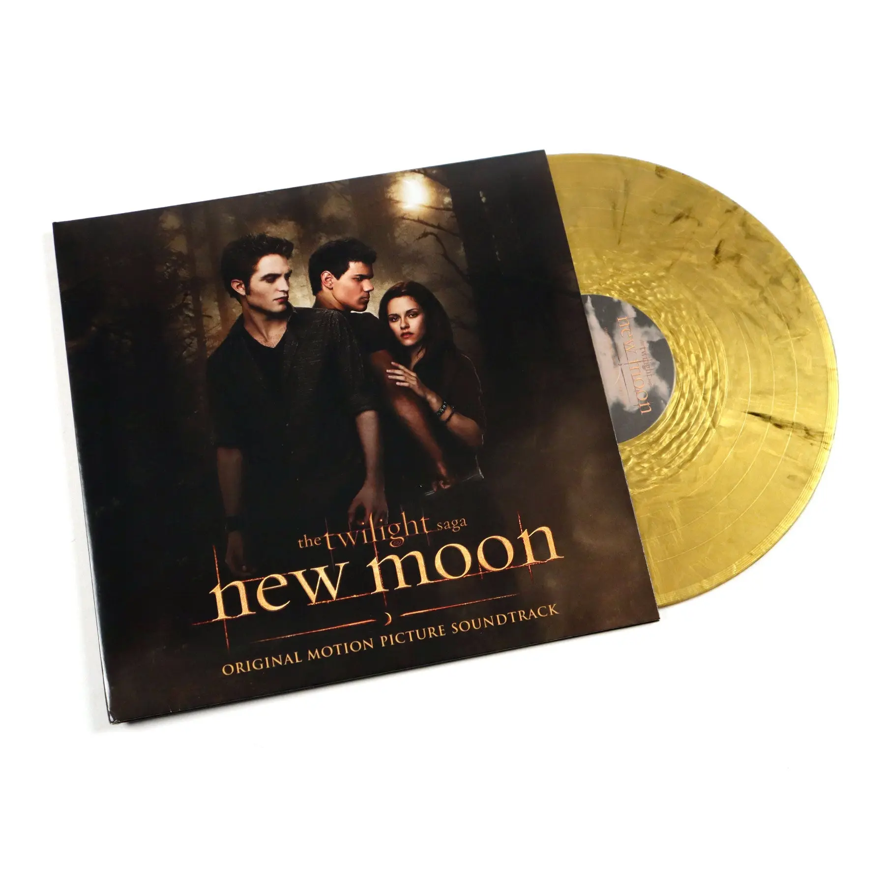 Twilight Saga: New Moon Original Movie Soundtrack - Atlantic, Indie Exclusive Limited Edition Gold Colored Double Vinyl 2LP Long Play Record Set