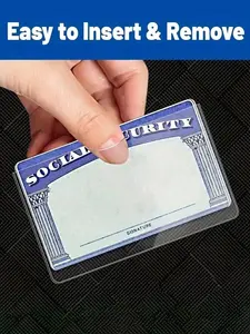 Transparent PVC Waterproof Protection Medical Card Holder, Unisex Design ID Wallet & Credit Card Case, Suitable for Insurance Cards, Social Security Cards, Compact Size