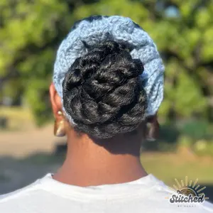 Handmade Double Ruffle Crochet Scrunchie Hair Accessory