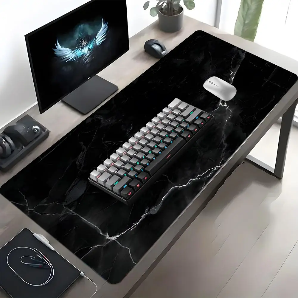 Large Marble Pattern Mouse Pad, Rectangle Gaming Mouse Pad, Non-slip Rubber Base Mousepad, Office Desk Keyboard Mouse Mat for Home Office Game Room Desk, Gaming Desk Accessory, Computer Desk Accessories