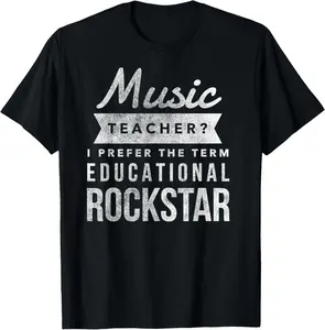 Funny Music Teacher Appreciation Gift 100% Cotton T-shirt Teacher Life Inspire Graphic T-Shirt
